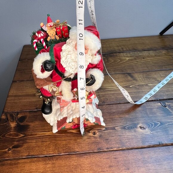 Santa Clause Clothtique Style figure chimney bag roof lantern boots Christmas - Picture 13 of 13